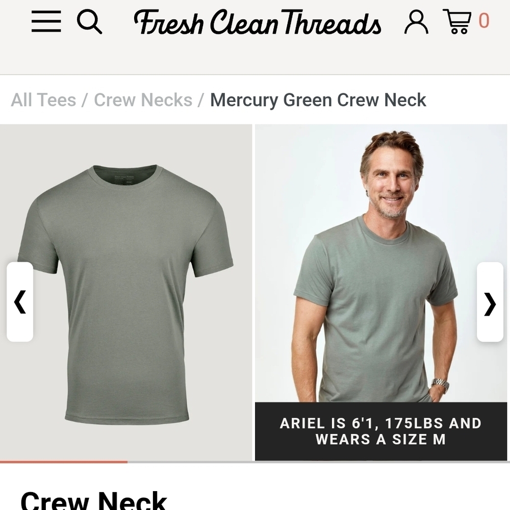 Fresh Clean Threads Men's Mercury Green Shirt NEW